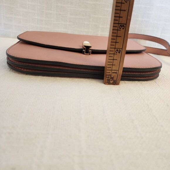 Top Shop Dusty Pink Faux Leather Cross body Envelope Style Handbag A270 - Picture 8 of 9